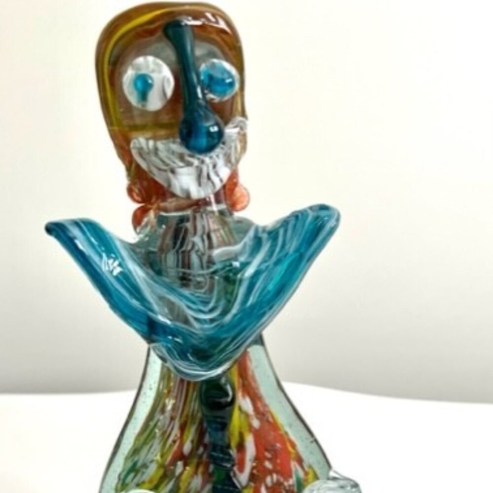 Collectible Murano Handblown Venetian Art Glass Clown